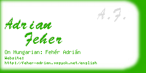 adrian feher business card
