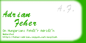 adrian feher business card
